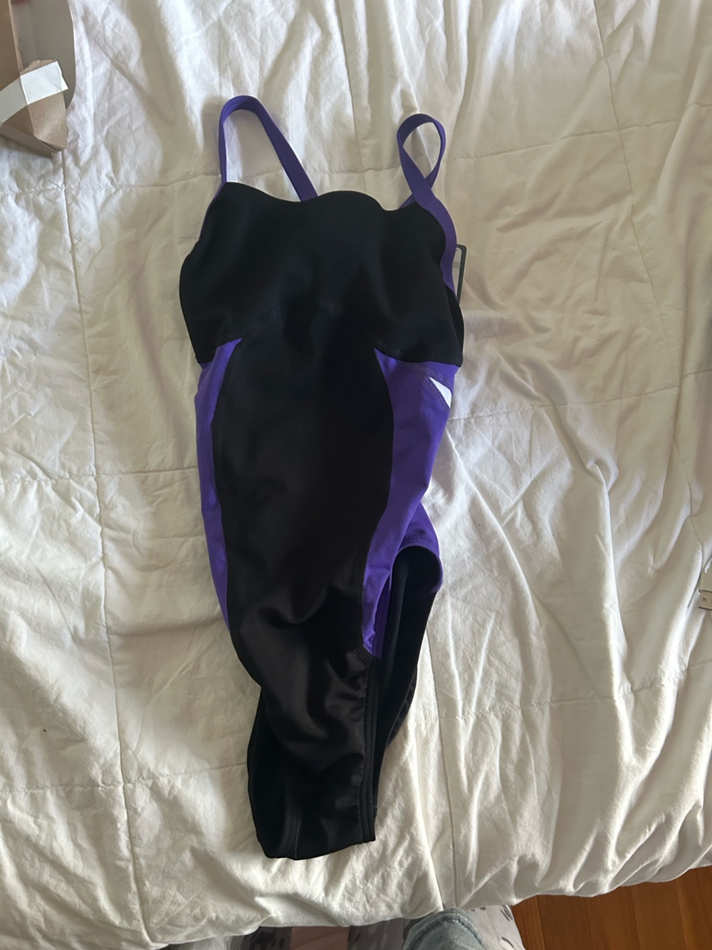 Speedo Black and Purple Girls' One-Piece Swimsuit